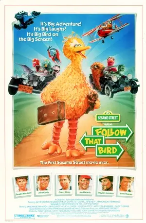 Sesame Street Presents: Follow that Bird (1985) White T-Shirt - idPoster.com