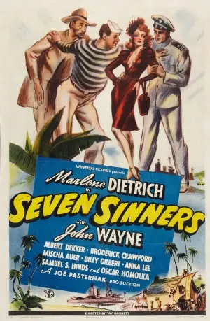 Seven Sinners (1940) Drawstring Backpack - idPoster.com