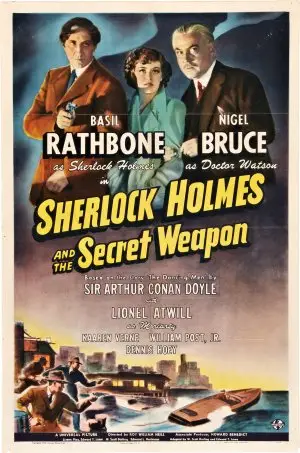 Sherlock Holmes and the Secret Weapon (1943) White T-Shirt - idPoster.com
