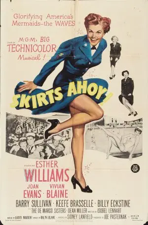 Skirts Ahoy! (1952) Women's Colored  Long Sleeve T-Shirt - idPoster.com