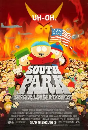 South Park: Bigger, Longer, and Uncut (1999) Men's Colored T-Shirt - idPoster.com