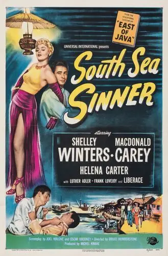 South Sea Sinner (1950) Women's Colored T-Shirt - idPoster.com