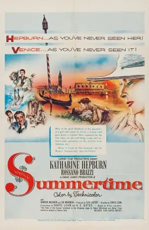 Summertime (1955) Drawstring Backpack - idPoster.com