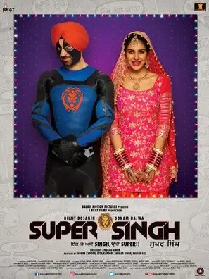 Super Singh (2017) Men's Colored  Long Sleeve T-Shirt - idPoster.com