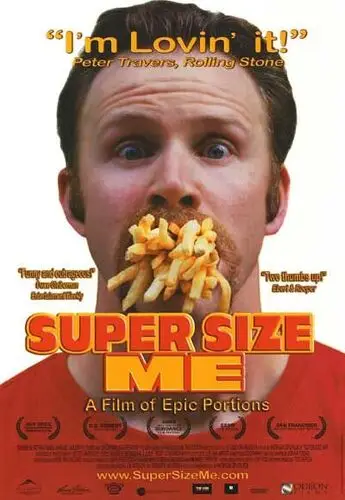 Super Size Me (2004) White T-Shirt - idPoster.com