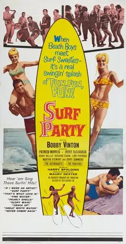 Surf Party (1964) White T-Shirt - idPoster.com