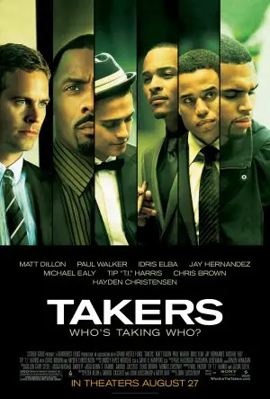 Takers (2010) White T-Shirt - idPoster.com