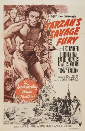 Tarzan's Savage Fury (1952) White Tank-Top - idPoster.com