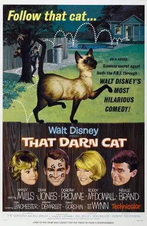 That Darn Cat! (1965) White T-Shirt - idPoster.com