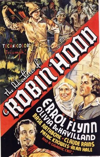 The Adventures of Robin Hood (1938) Men's Colored  Long Sleeve T-Shirt - idPoster.com