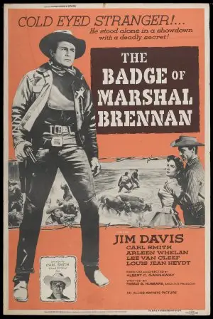 The Badge of Marshal Brennan (1957) White T-Shirt - idPoster.com