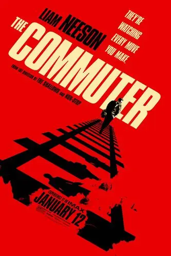 The Commuter (2018) Men's Colored  Long Sleeve T-Shirt - idPoster.com