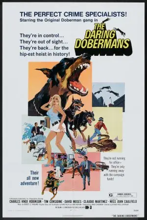 The Daring Dobermans (1973) White T-Shirt - idPoster.com