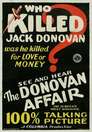 The Donovan Affair (1929) Women's Colored T-Shirt - idPoster.com