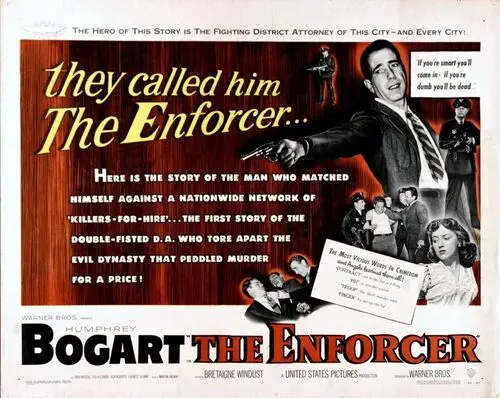 The Enforcer (1951) Drawstring Backpack - idPoster.com