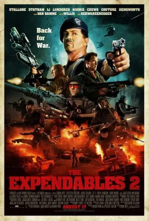 The Expendables 2 (2012) Men's Colored  Long Sleeve T-Shirt - idPoster.com