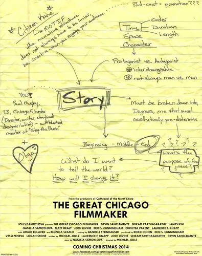 The Great Chicago Filmmaker (2014) White T-Shirt - idPoster.com