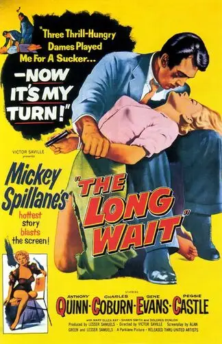 The Long Wait (1954) Drawstring Backpack - idPoster.com