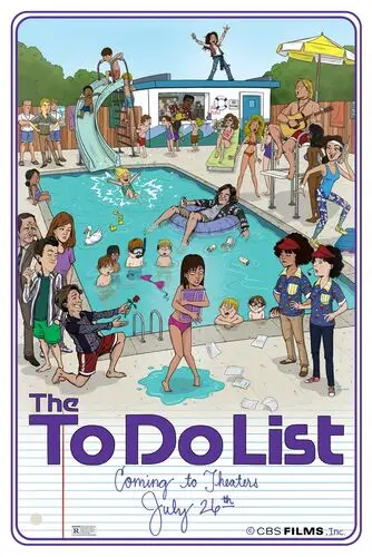 The To Do List (2013) White Tank-Top - idPoster.com