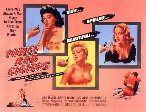Three Bad Sisters (1956) Men's Colored Hoodie - idPoster.com