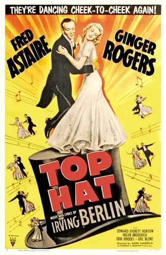 Top Hat (1935) Women's Colored T-Shirt - idPoster.com