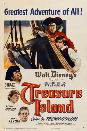 Treasure Island (1950) Women's Colored  Long Sleeve T-Shirt - idPoster.com
