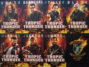 Tropic Thunder (2008) Men's Colored  Long Sleeve T-Shirt - idPoster.com