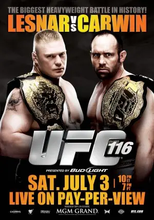 UFC 116: Lesnar vs. Carwin (2010) Men's Colored T-Shirt - idPoster.com