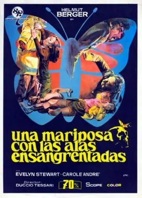 Una farfalla con le ali insanguinate (1971) Men's Colored Hoodie - idPoster.com