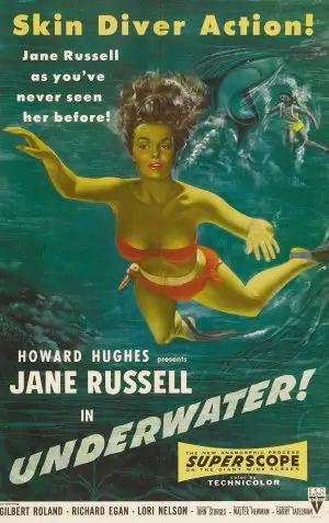 Underwater! (1955) Men's Colored  Long Sleeve T-Shirt - idPoster.com