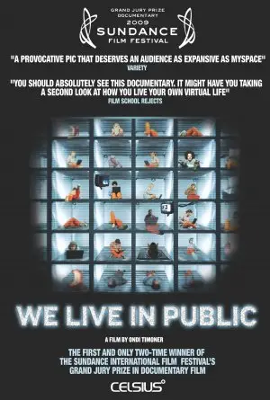 We Live in Public (2009) Drawstring Backpack - idPoster.com