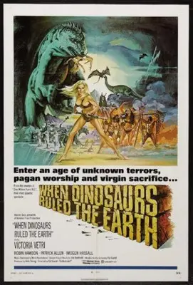 When Dinosaurs Ruled the Earth (1970) White T-Shirt - idPoster.com