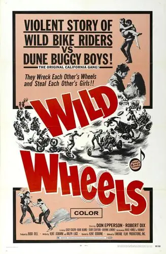 Wild Wheels (1969) Men's Colored  Long Sleeve T-Shirt - idPoster.com
