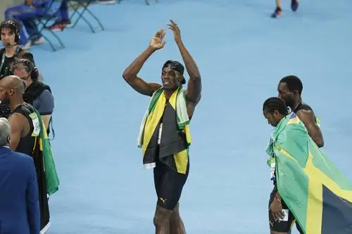 Rio 2016 Athletics Relay 4X100m men HS Men's Colored T-Shirt - idPoster.com
