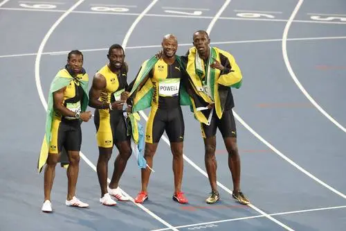 Rio 2016 Athletics Relay 4X100m men HS Men's Colored Hoodie - idPoster.com