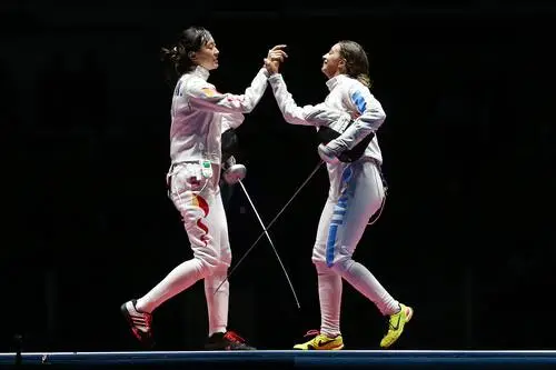 Rio 2016 Olympics Fencing White Tank-Top - idPoster.com